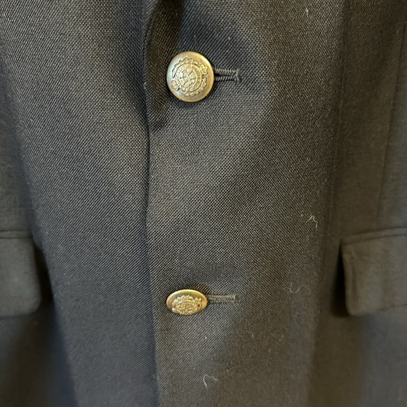 Cross & Winsor Navy Polyester & Wool Blazer Sport Coat Suit Preowned Size 48R - Picture 5 of 9